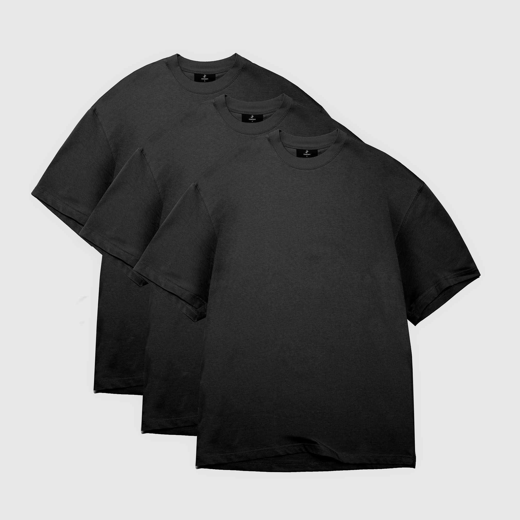 All Black 3-Pack - Heavy Loose Fit T-Shirt